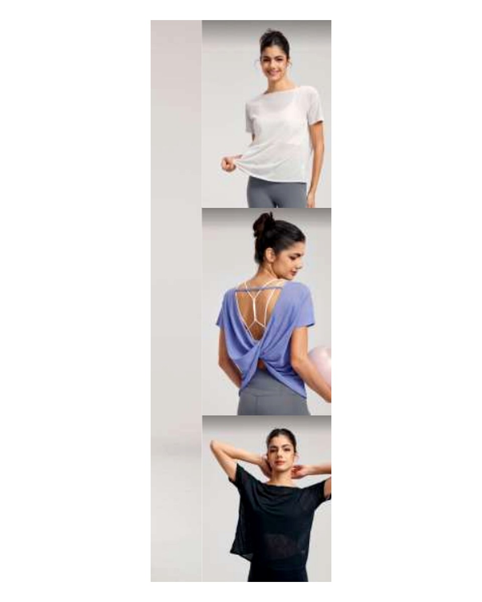 Custom Long-Sleeve Active Top DWA115013 wearing and construction view 1