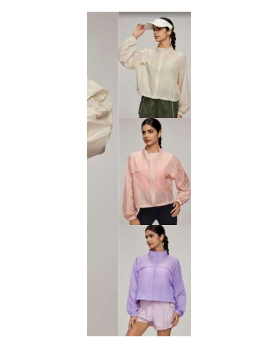 Custom Long-Sleeve Active Top DWN115117 wearing and construction view 1