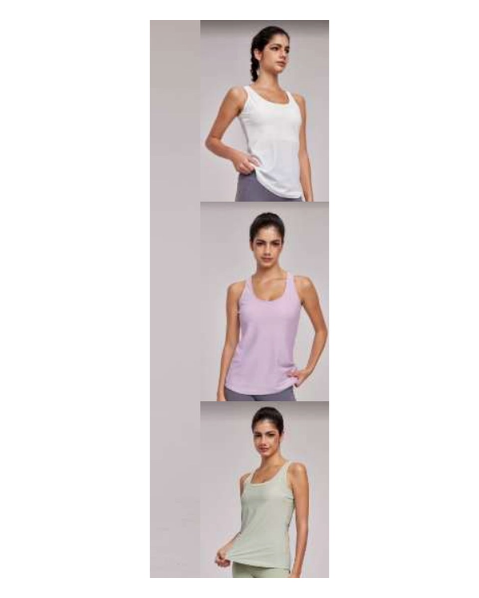 Custom Yoga Top DWR115004 wearing and construction view 1