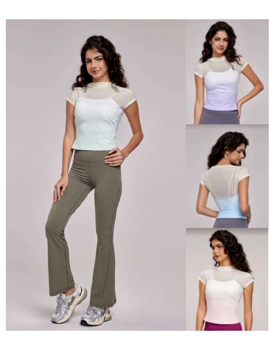 Custom yoga top sample for active fashion production development