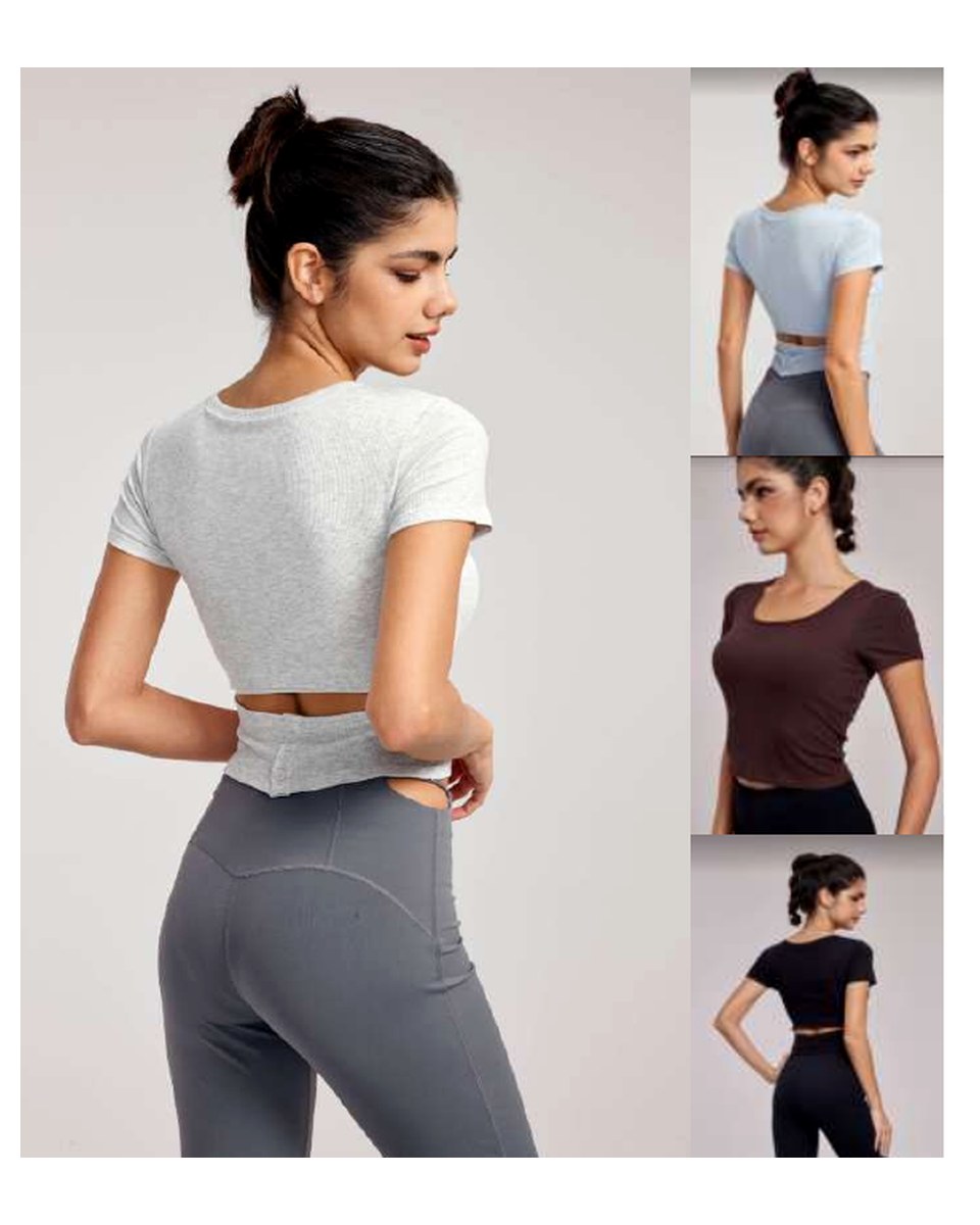 Custom Yoga Top DWY115009 activewear development reference image