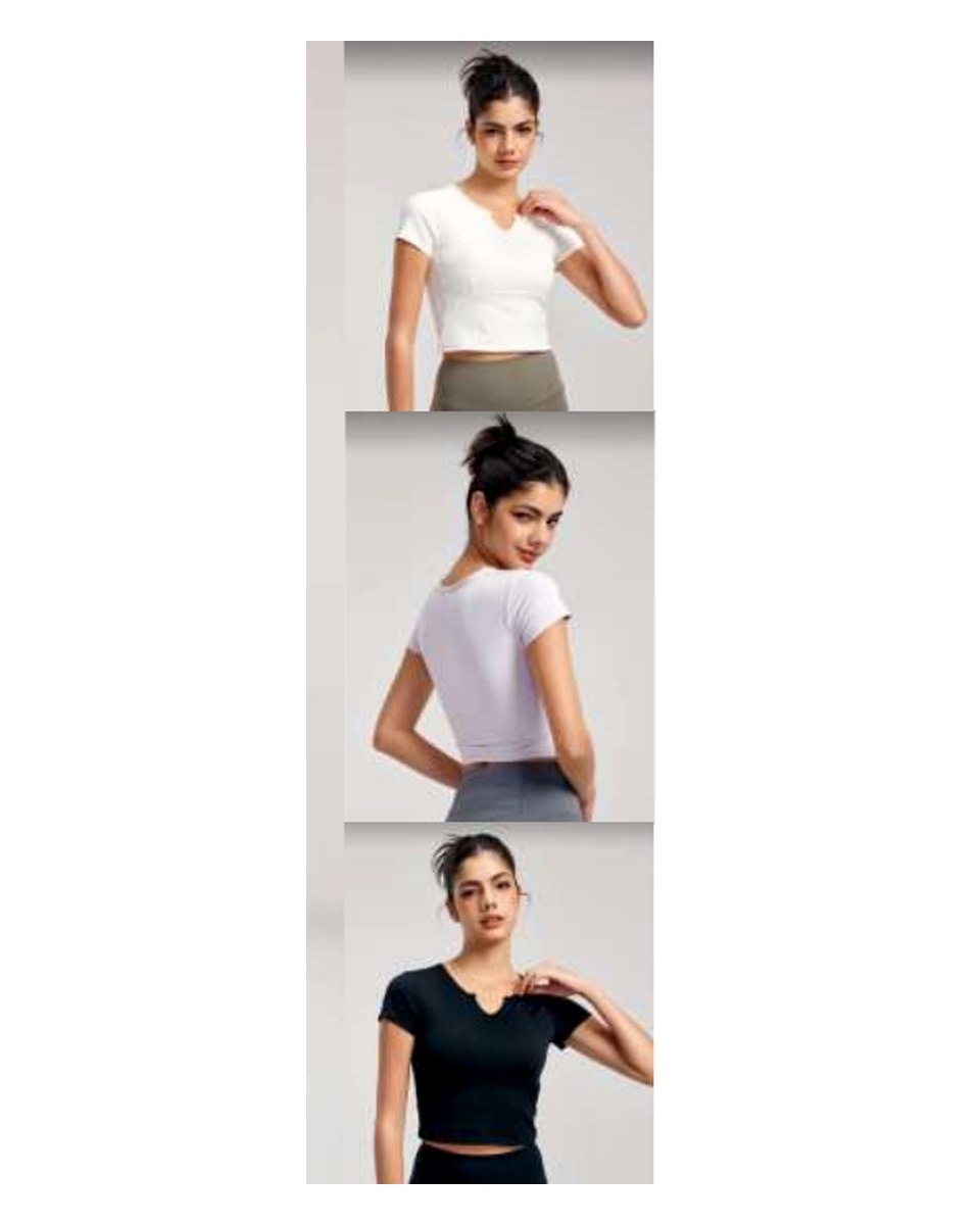 Custom Yoga Top DWY115018 wearing and construction view 1