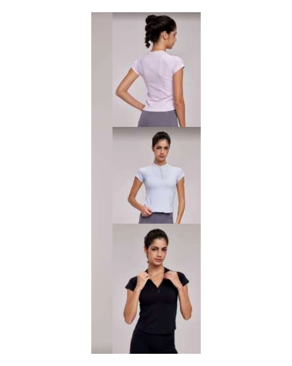 Custom Yoga Top DWY115022 wearing and construction view 1