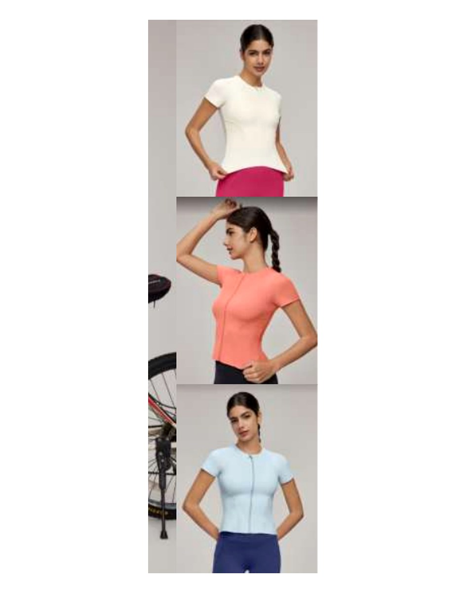 Custom Yoga Top DWY115087 wearing and construction view 1