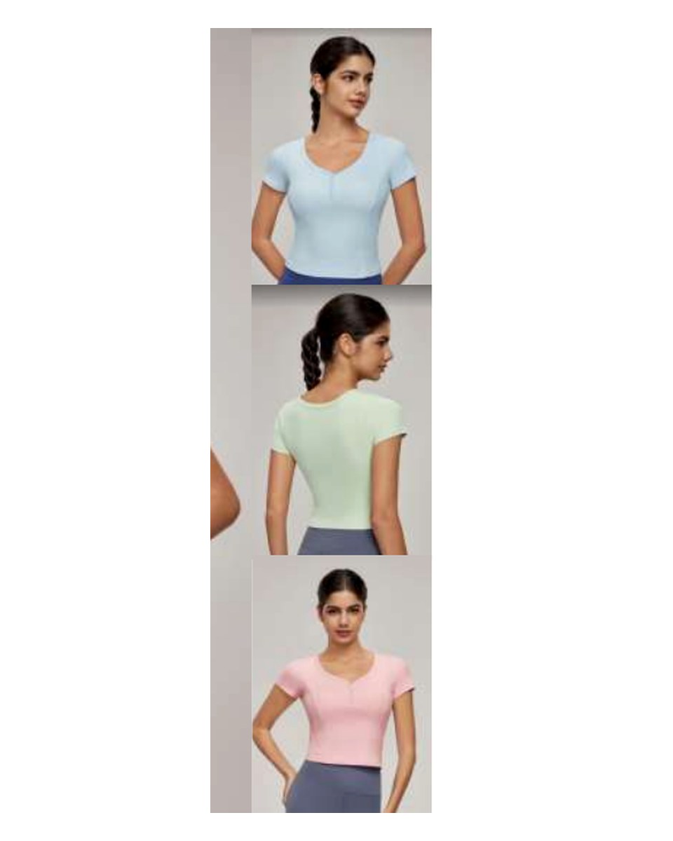 Custom Yoga Top DWY115118 wearing and construction view 1